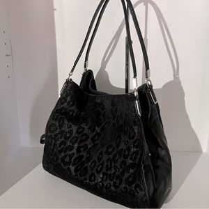 Coach Madison Ocelot Chenille Phoebe shoulder